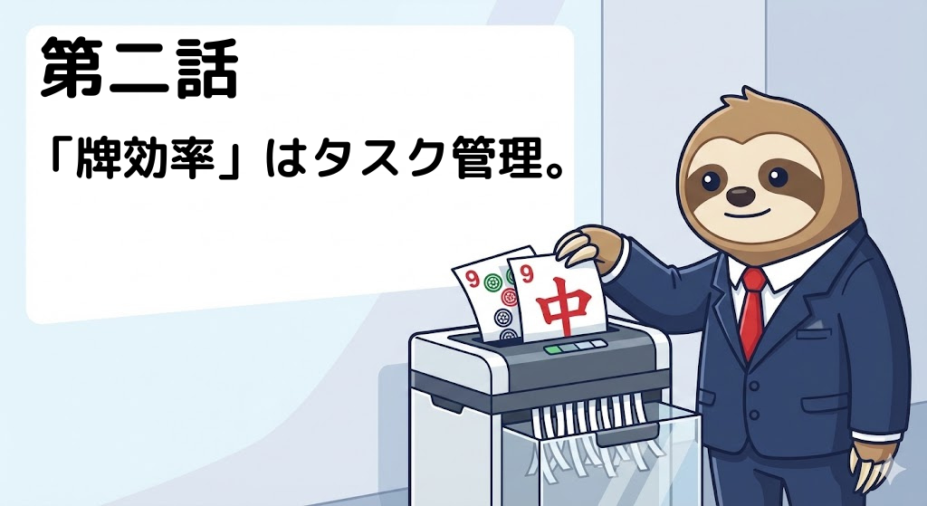 第二話　牌効率はタスク管理　アイキャッチ
